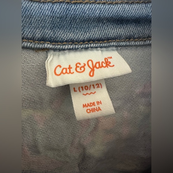 Girls Cat & Jack Light Blue Jean Jacket Size Large 10/12 - Picture 5 of 5